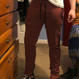 Red sweat pants